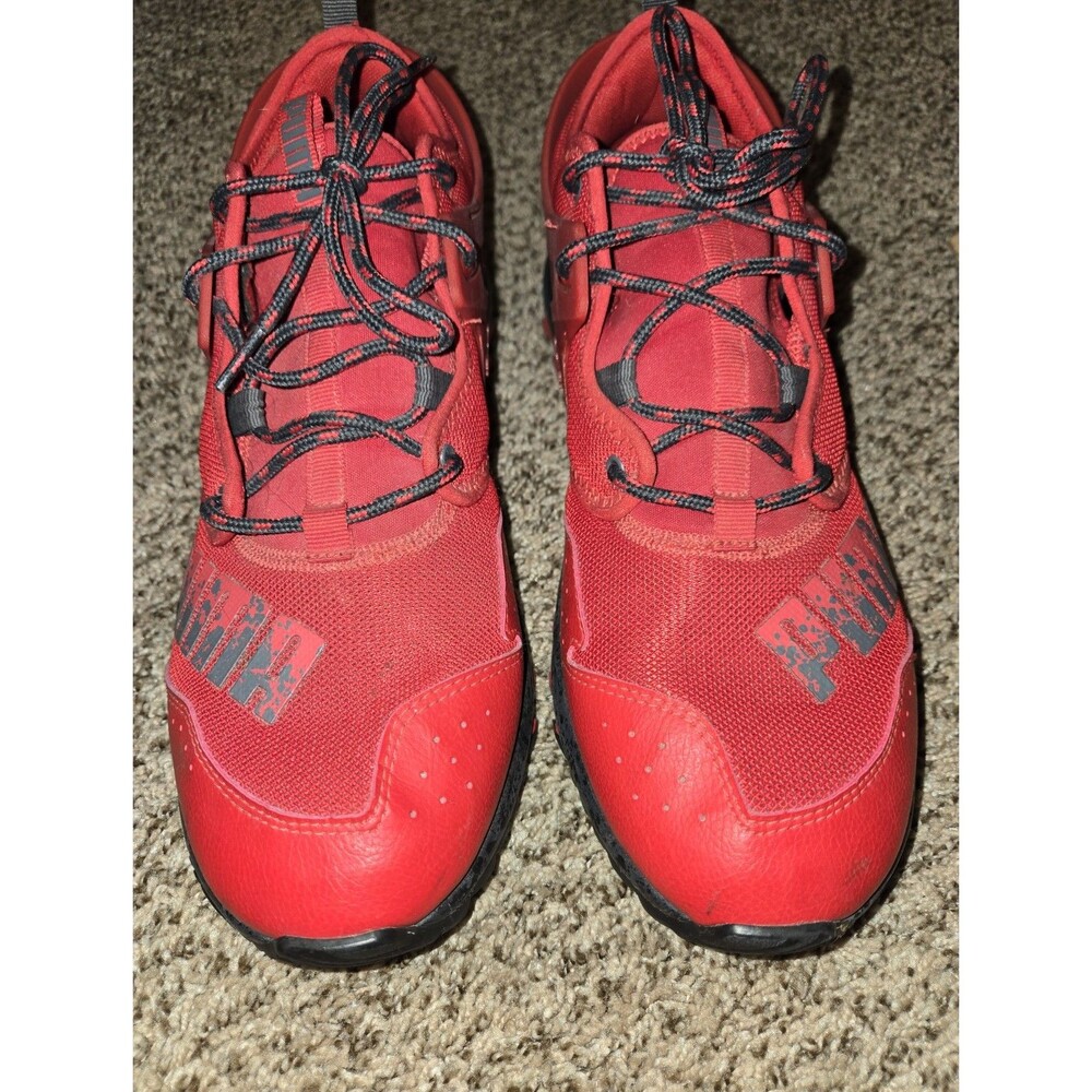 PUMA Pacer Soft Foam Red Black Men's Athletic Running Shoes 382884-01 Low Top